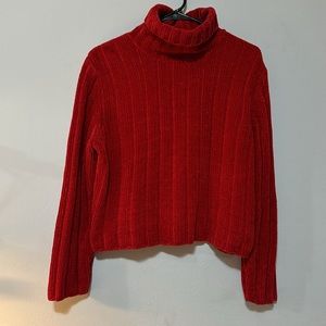 Planet gold Red Crop sweater